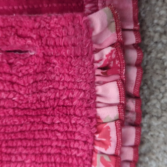 Baby Lulu bright pink button-down jacket soft warm cloth w/ flower accents Sz12M - Picture 8 of 10